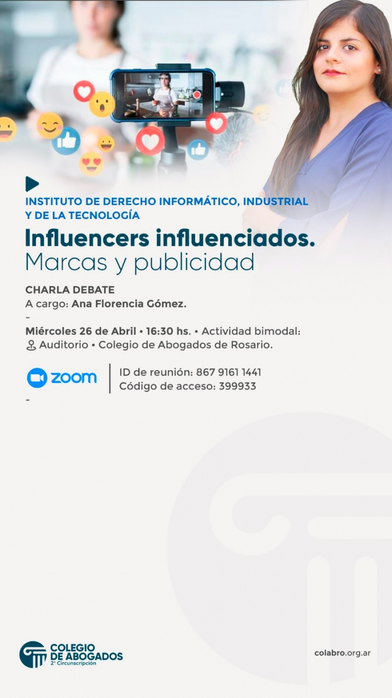 Charla debate INFLUENCERS INFLUENCIADOS - 26/04/2023